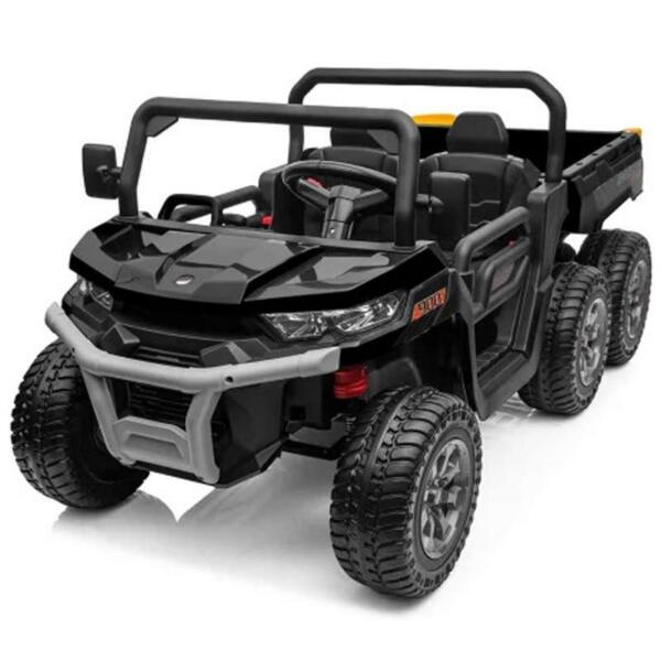 Elektriline lasteUTV Farm Tractor 6x6, 2 lapsele, 180W, 12V, premium, must