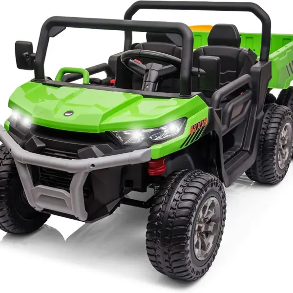 Elektriline lasteUTV Farm Tractor 6x6, 2 lapsele, 180W, 12V, premium, roheline