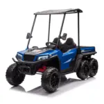 Premium 2-kohaline laste UTV, Gladiator stiilis, 180W 12V, pehmed EVA rattad, polsterdatud iste, Bluetooth, sinine