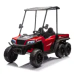 Premium 2-kohaline laste UTV, Gladiator stiilis, 180W 12V, pehmed EVA rattad, polsterdatud iste, Bluetooth, punane