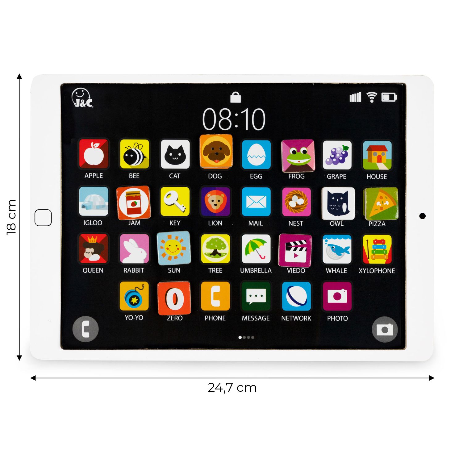 ECOTOYS puidust magnetiline õppetahvel-tablet lastele - Pilt 9