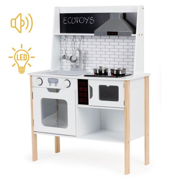 Puidust köök lastele valgus- ja heliefektidega - ECOTOYS