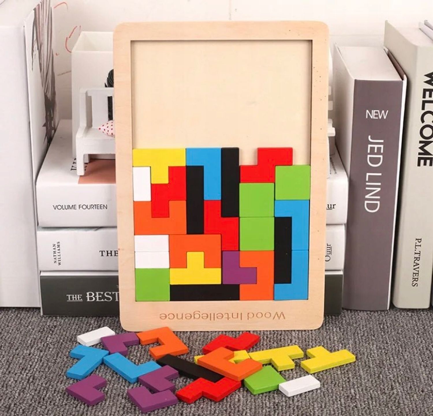 Tetris puidust klotsimõistatus, Montessori 3D loogikamäng - Pilt 14