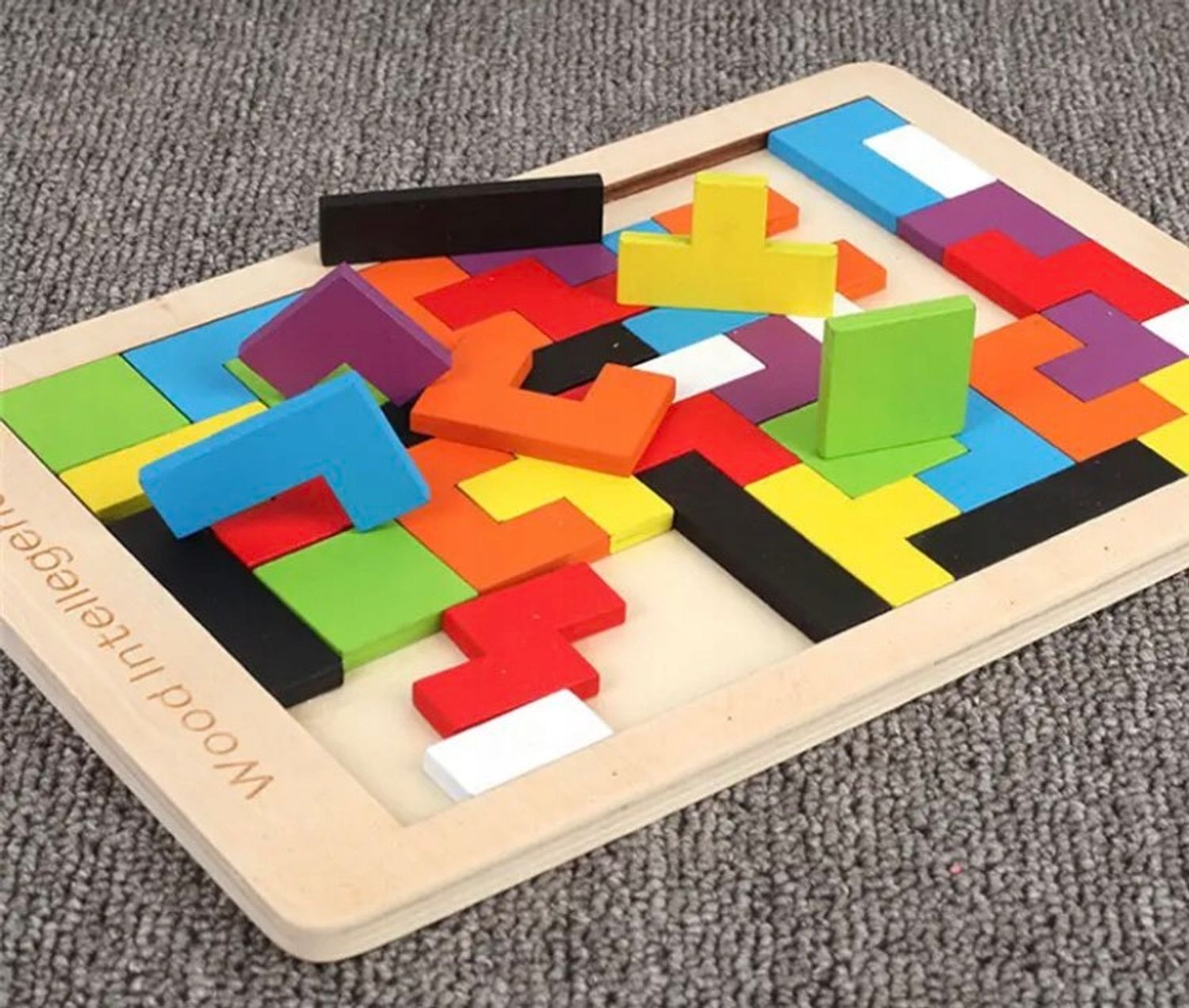 Tetris puidust klotsimõistatus, Montessori 3D loogikamäng - Pilt 15