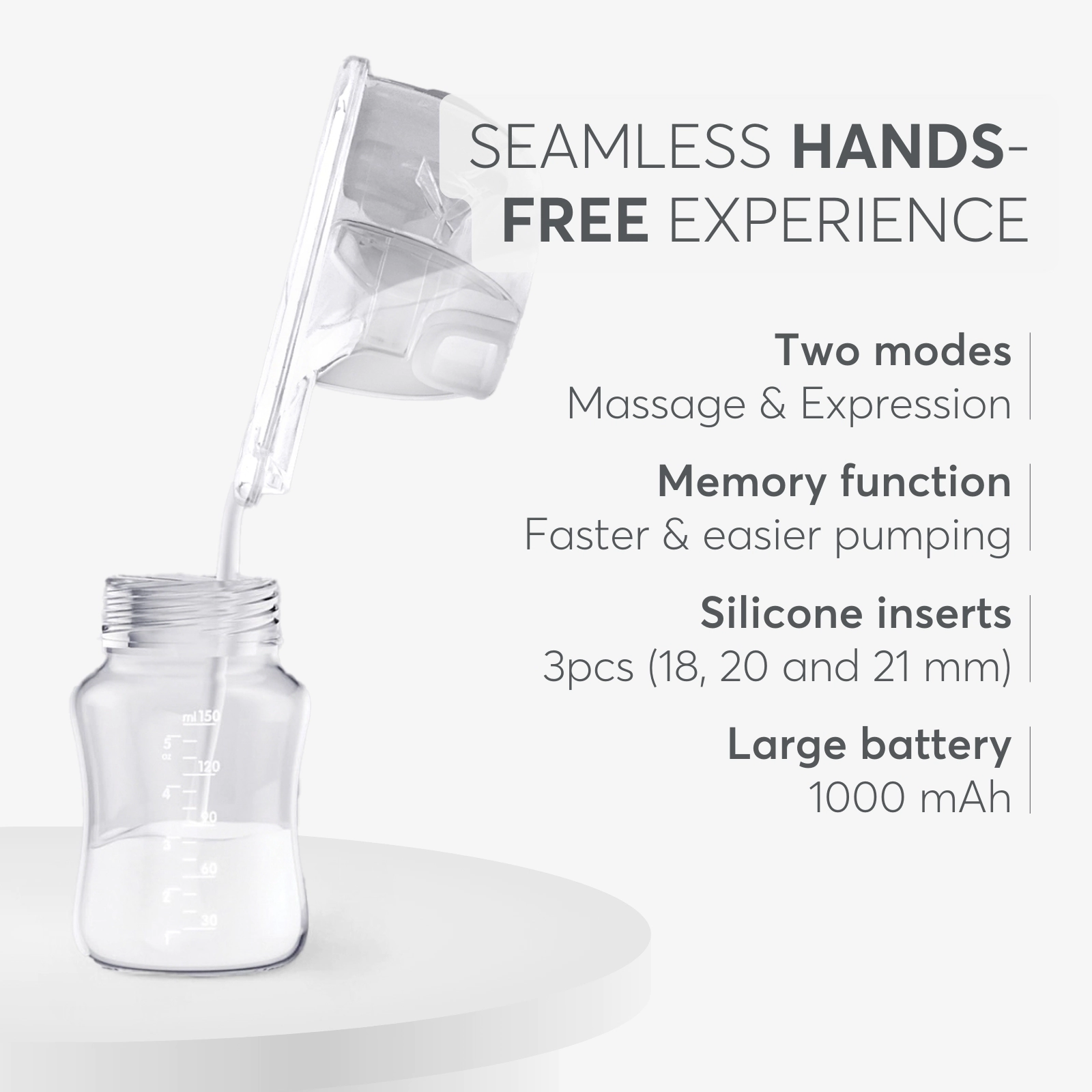 Kikkaboo Iris juhtmevaba hands-free elektriline rinnapump - Pilt 7