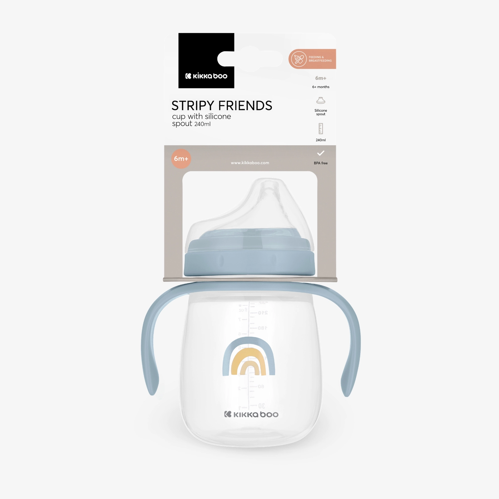 Kikkaboo 240 ml joogitops silikoonist tilaga - Pilt 4