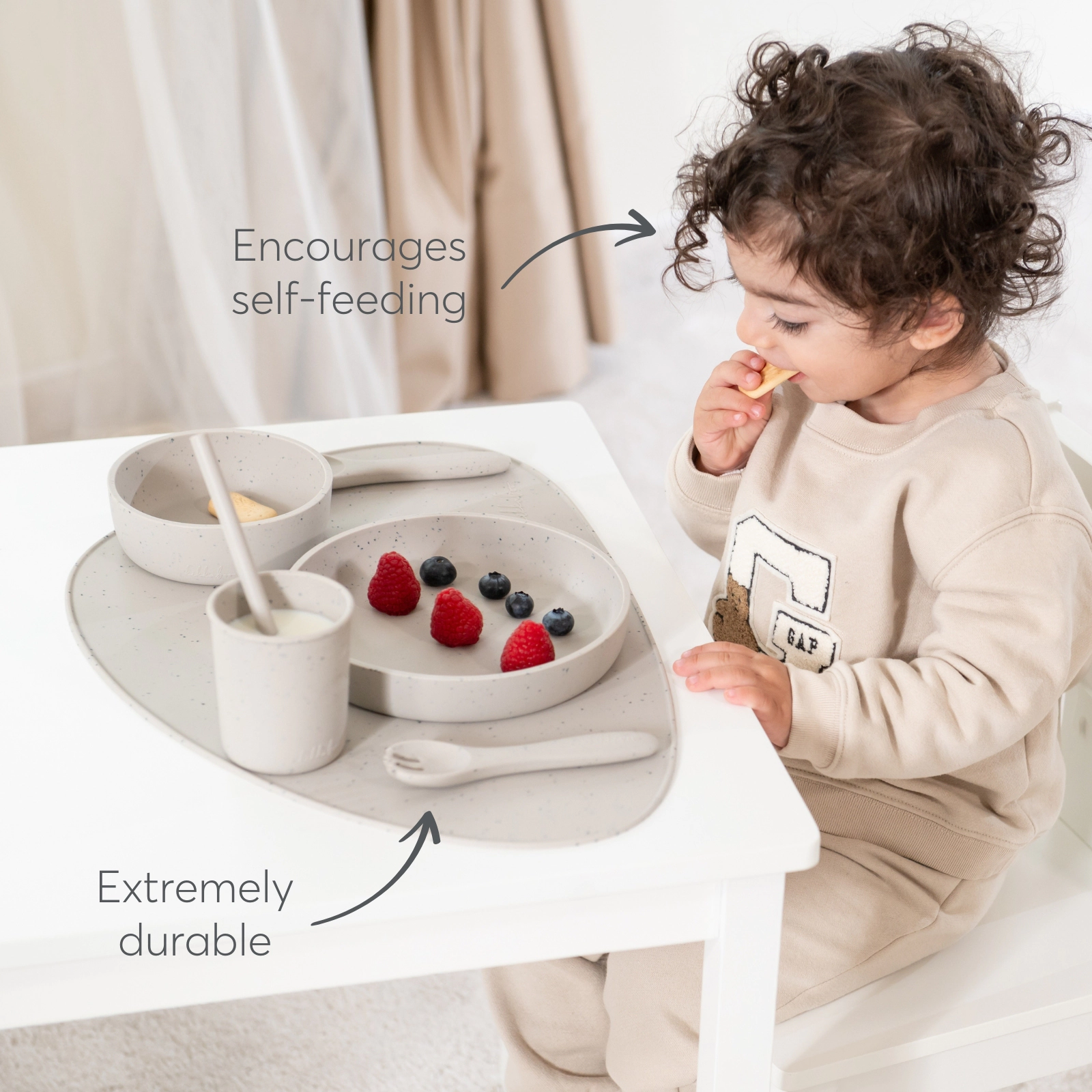 Kikkaboo Platinum Silicone 5-osaline söögikomplekt - Pilt 7