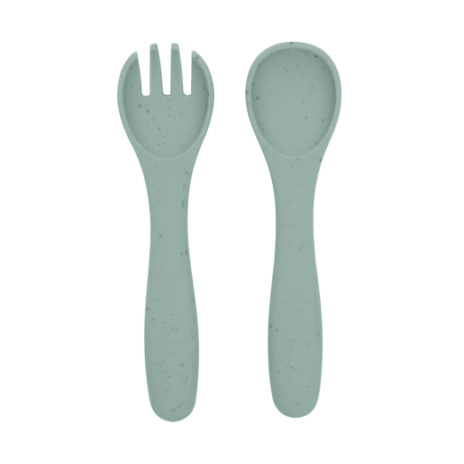 Kikkaboo Platinum Silicone laste kahvli ja lusika komplekt