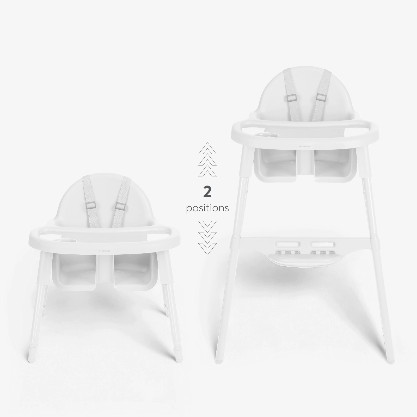 KikkaBoo Jammy White 2in1 söötmistool - Pilt 7