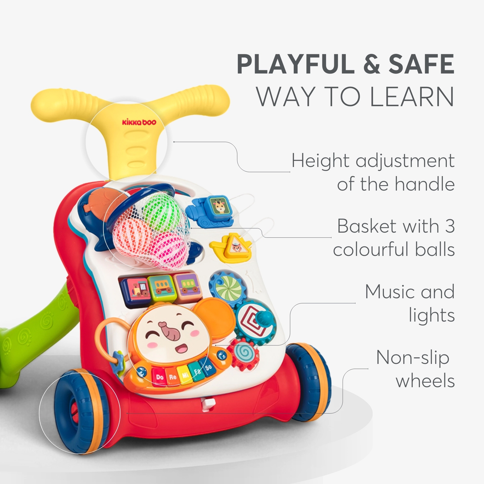KikkaBoo Play & Grow 3in1 käimistugi - Pilt 8
