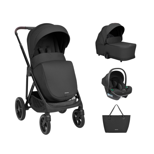 KikkaBoo Chiara 3in1 vankrikomplekt koos kandekorvi ja turvahälliga