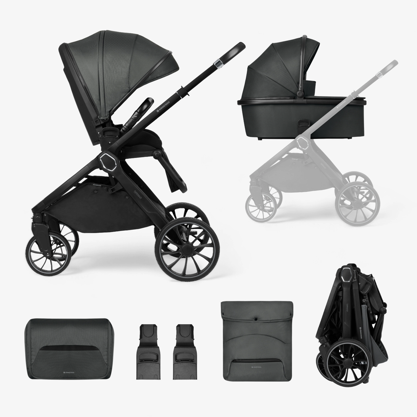 KikkaBoo Tiffany 2in1 vanker koos kandekorviga - Pilt 2