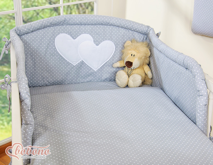 3-osaline beebivoodipesu komplekt Hanging Hearts - Pilt 2