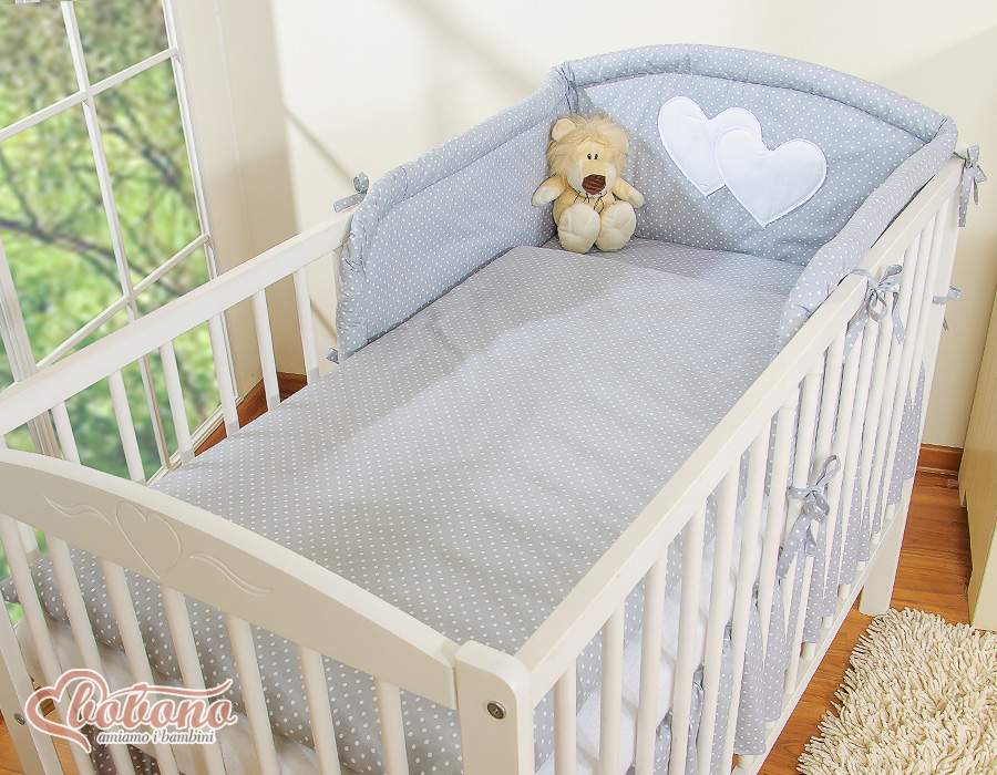 3-osaline beebivoodipesu komplekt Hanging Hearts - Pilt 3
