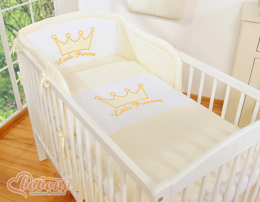 2-osaline voodipesukomplekt Little Prince/Princess, kreemikas - Pilt 3