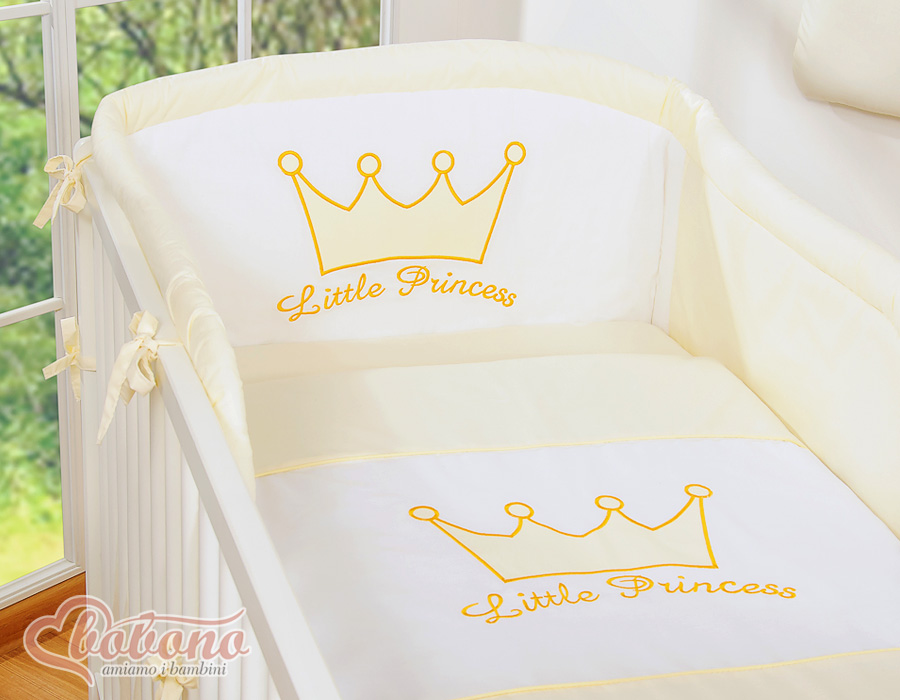 2-osaline voodipesukomplekt Little Prince/Princess, kreemikas - Pilt 4