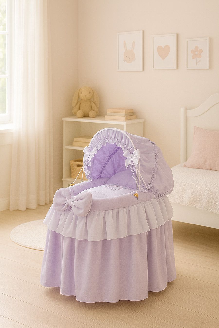 Punutud nukuhällkäru Little Princess, lilla - Pilt 5