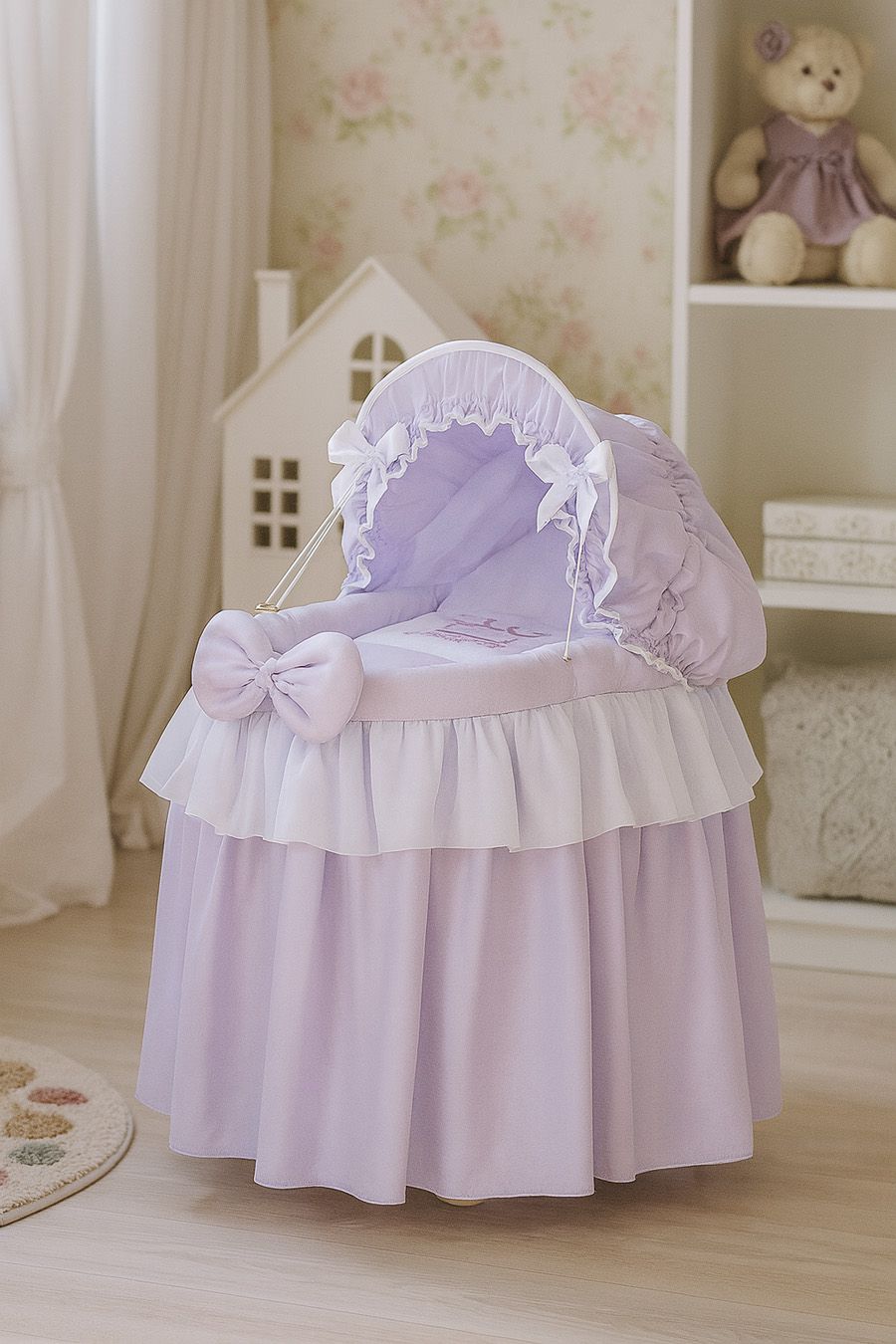 Punutud nukuhällkäru Little Princess, lilla - Pilt 7
