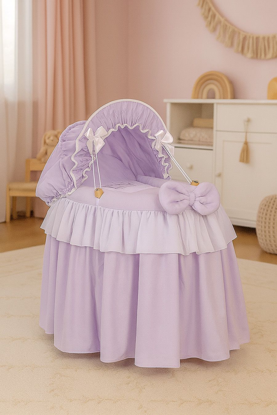 Punutud nukuhällkäru Little Princess, lilla - Pilt 8