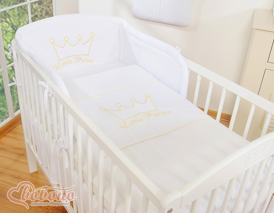 2-osaline voodipesukomplekt Little Prince/Princess, valge - Pilt 2