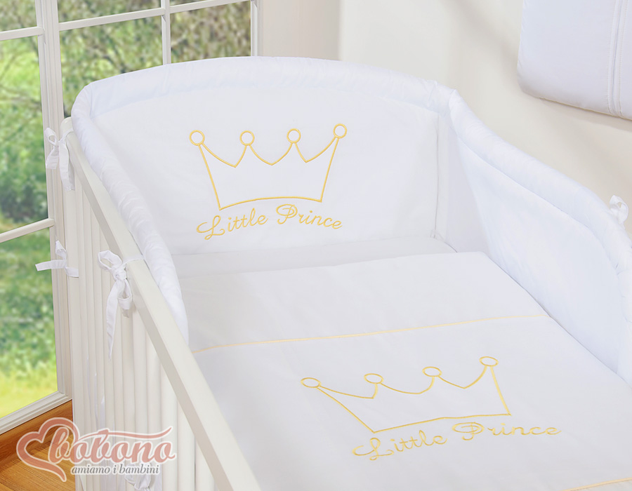 2-osaline voodipesukomplekt Little Prince/Princess, valge