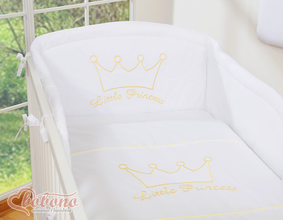 2-osaline voodipesukomplekt Little Prince/Princess, valge - Pilt 3