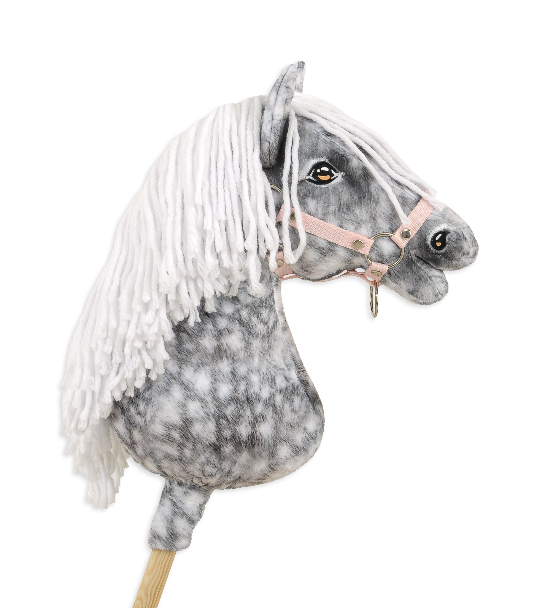 Super Hobby Horse Premium kepphobune A3 – täpiline hall, valge lakk - Pilt 4