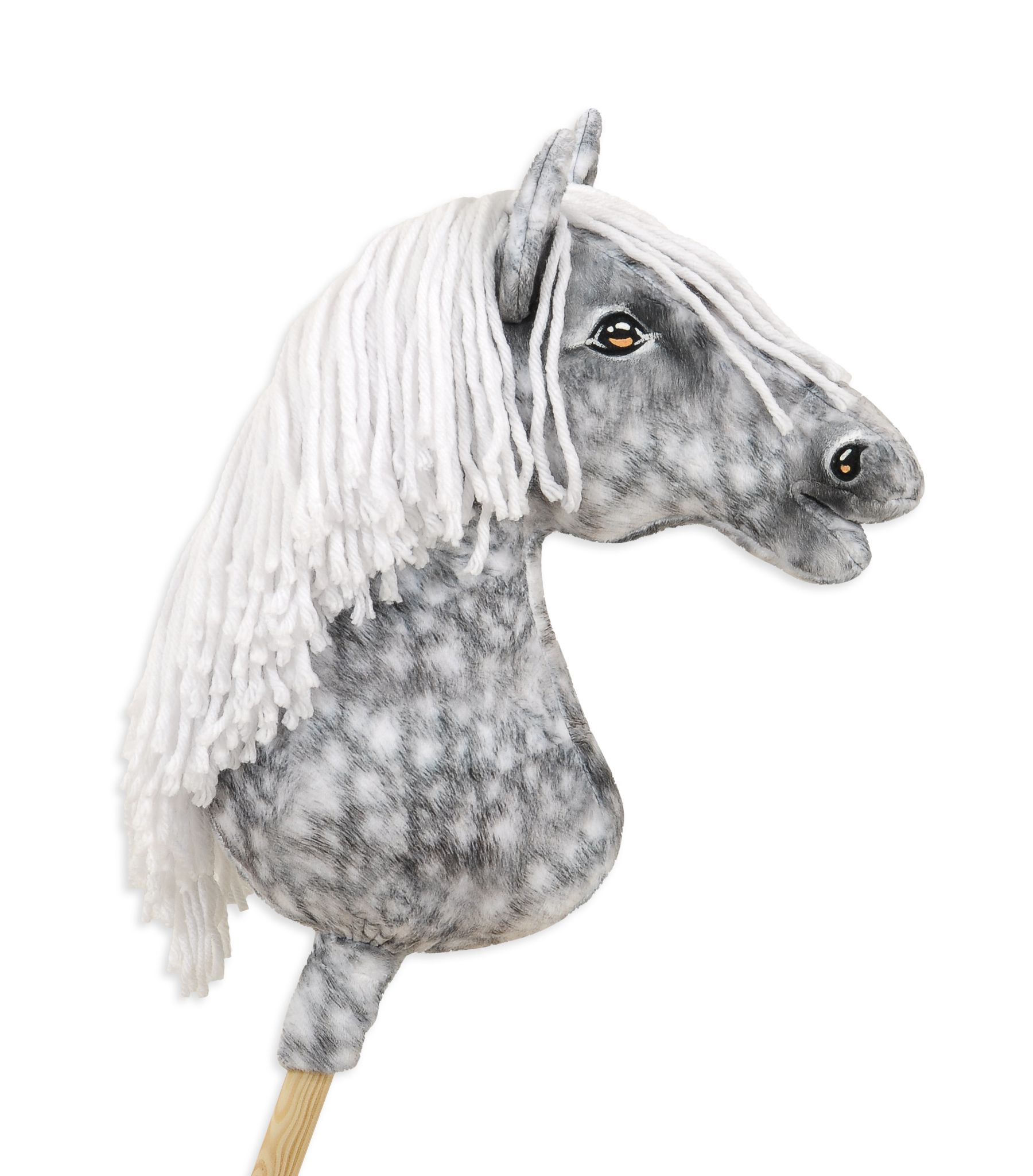 Super Hobby Horse Premium kepphobune A3 – täpiline hall, valge lakk - Pilt 5