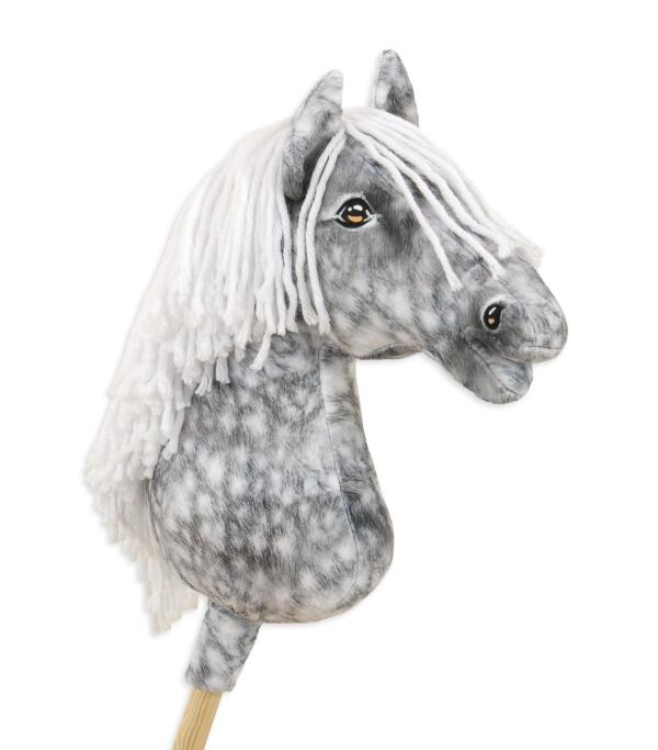 Super Hobby Horse Premium kepphobune A3 – täpiline hall, valge lakk