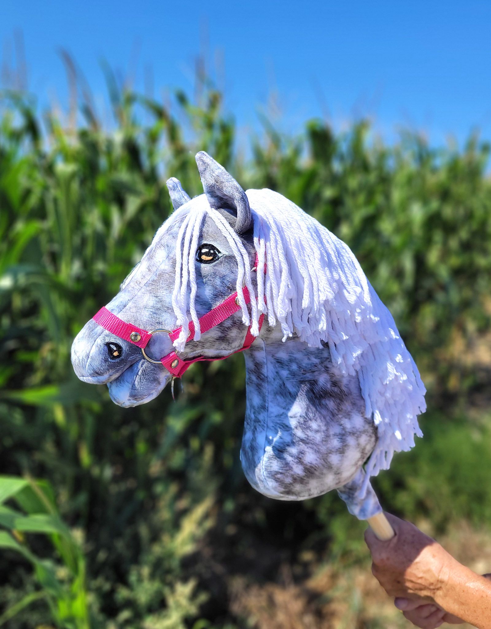 Super Hobby Horse Premium kepphobune A3 – täpiline hall, valge lakk - Pilt 8
