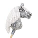 Super Hobby Horse Premium kepphobune A4 – täpiline hall, valge lakk