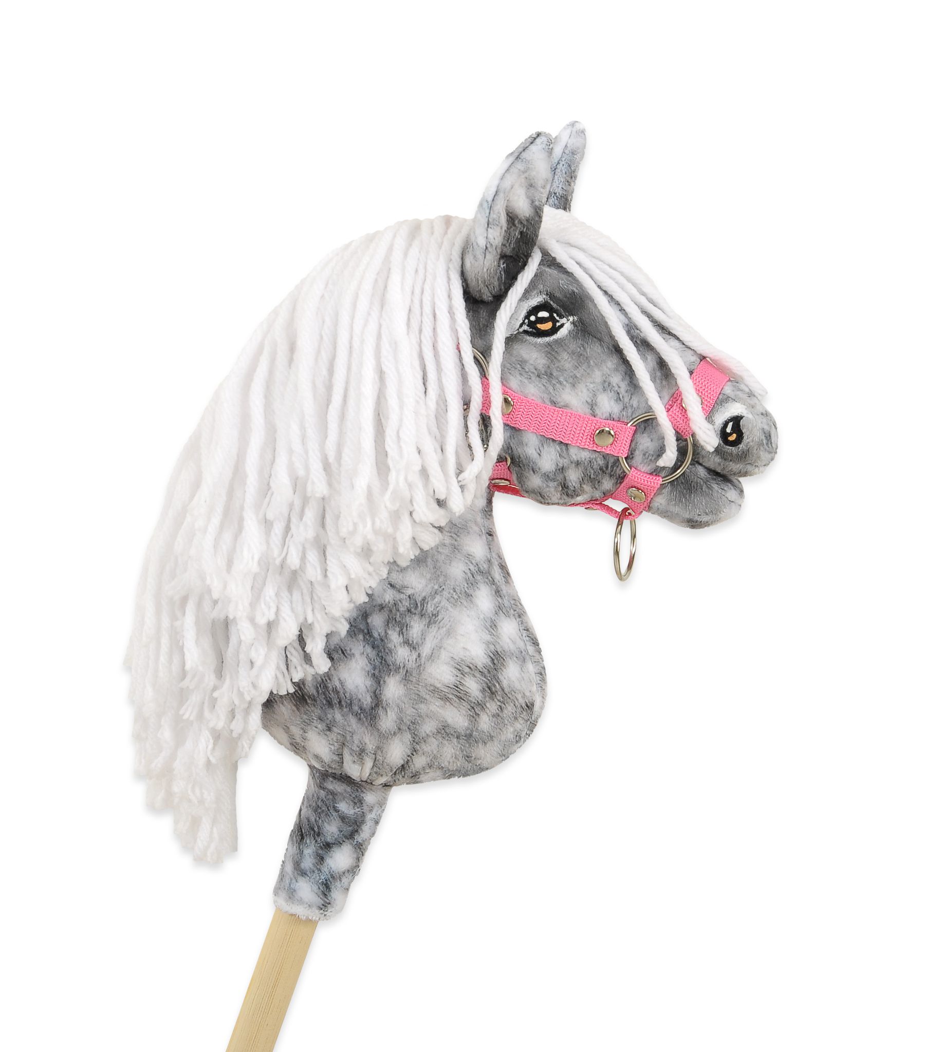 Super Hobby Horse Premium kepphobune A4 – täpiline hall, valge lakk - Pilt 2