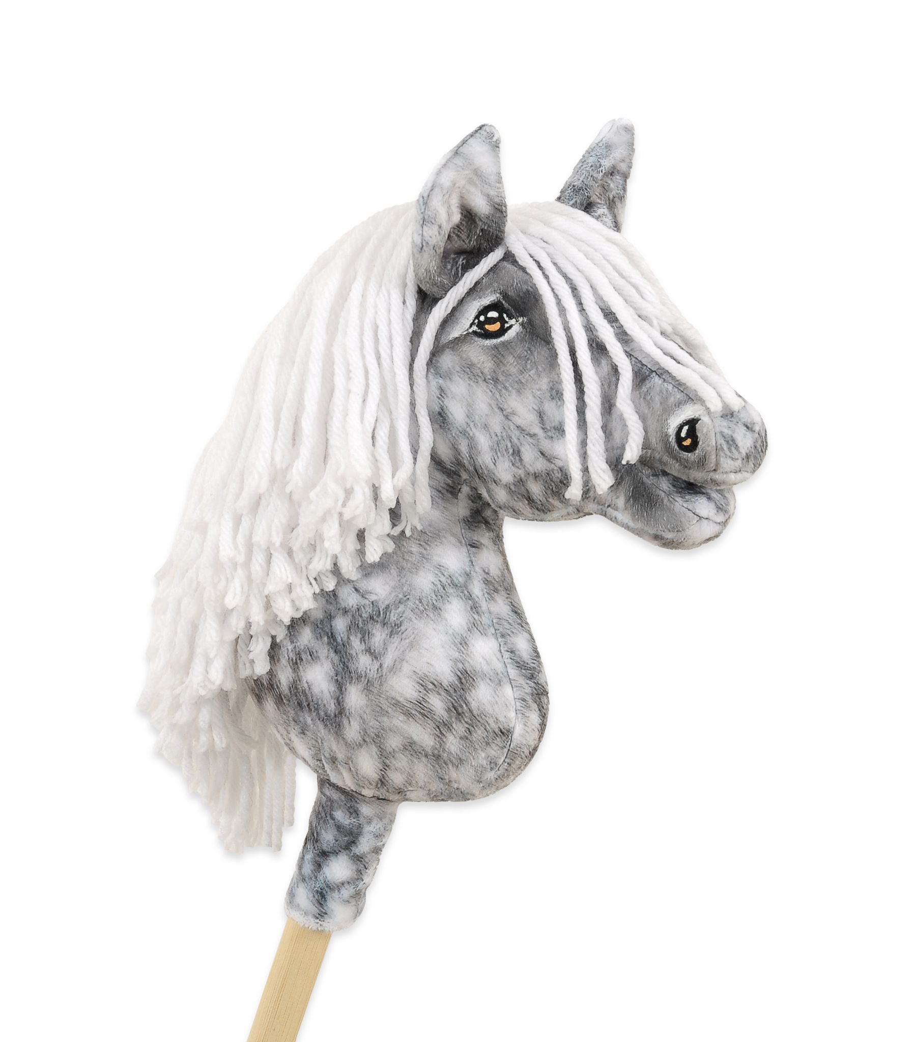 Super Hobby Horse Premium kepphobune A4 – täpiline hall, valge lakk - Pilt 4