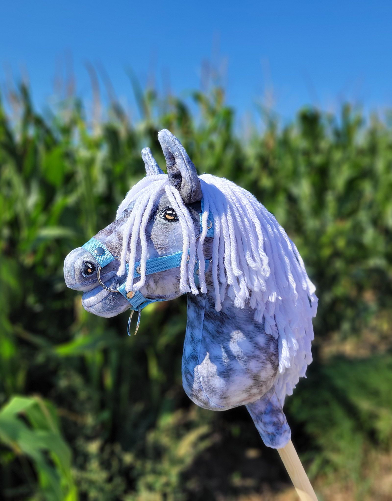 Super Hobby Horse Premium kepphobune A4 – täpiline hall, valge lakk - Pilt 6