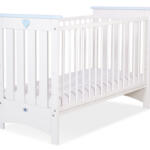 Puidust beebivoodi Lorenzo III 120 × 60 cm, valge-sinine