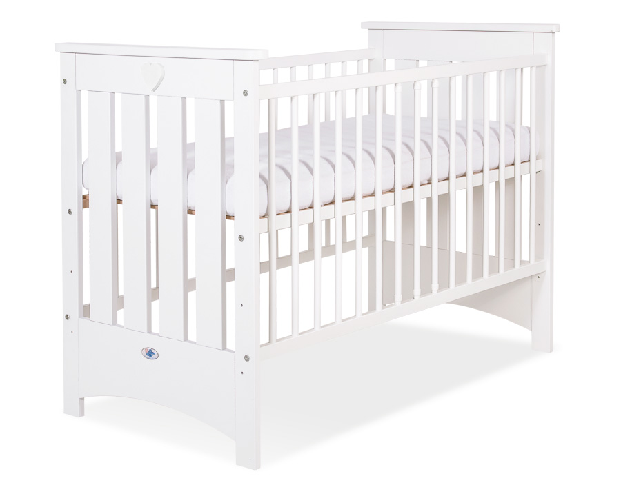 Puidust beebivoodi Lorenzo III 120 × 60 cm, valge - Pilt 3
