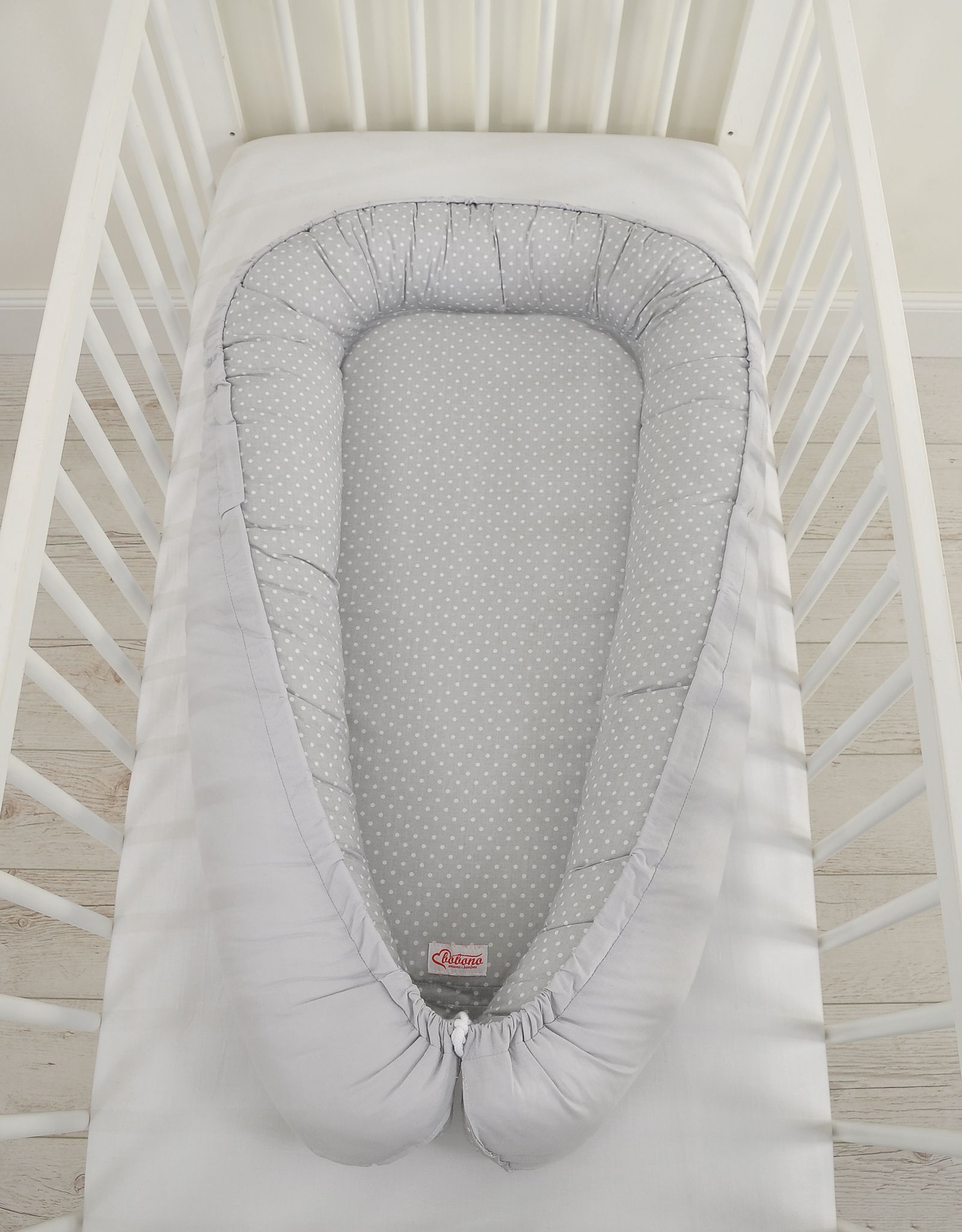 Kahepoolne beebipesa BOBONO Premium Cocoon täpilise mustriga - Pilt 3