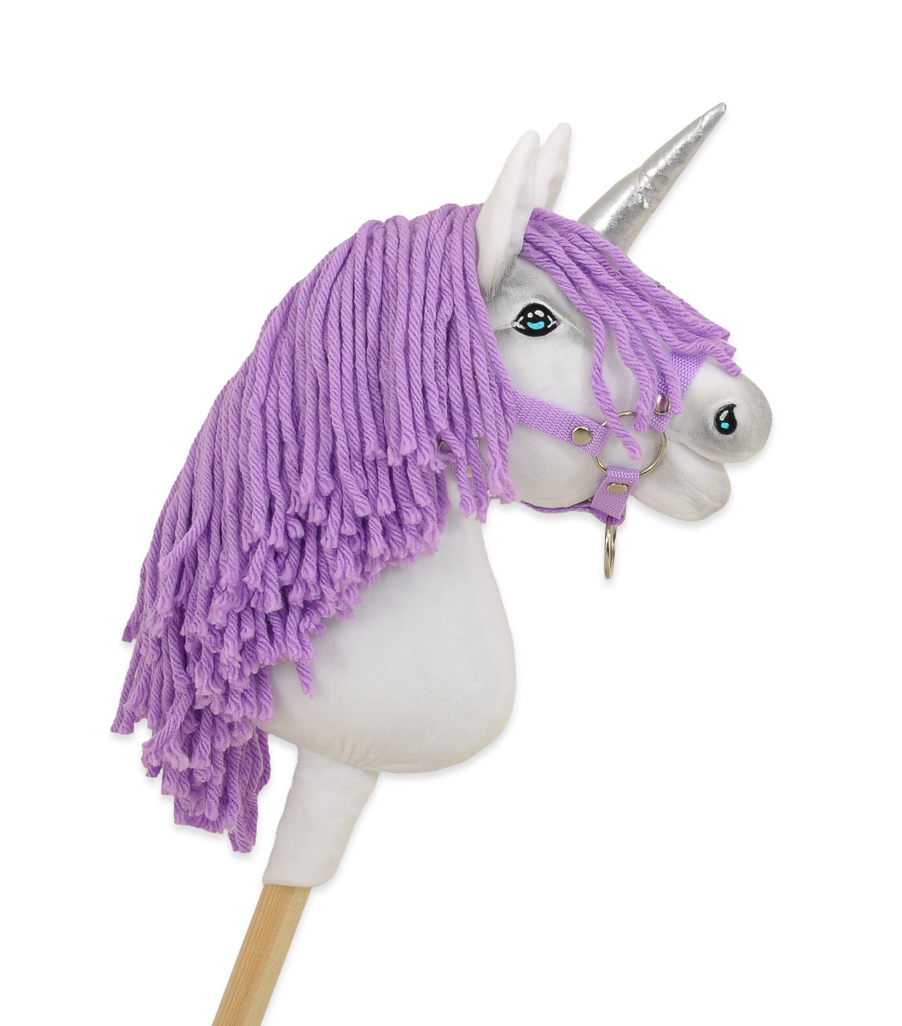 Super Hobby Horse ükssarvik A4 kepphobune – valge, lilla lakk - Pilt 2