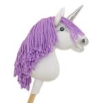 Super Hobby Horse ükssarvik A4 kepphobune – valge, lilla lakk