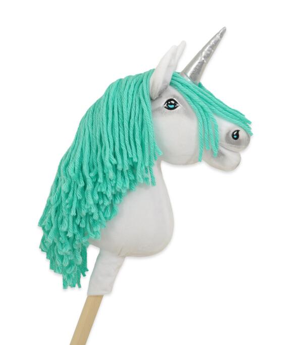 Super Hobby Horse ükssarvik A4 – valge, mündirohelise lakaga