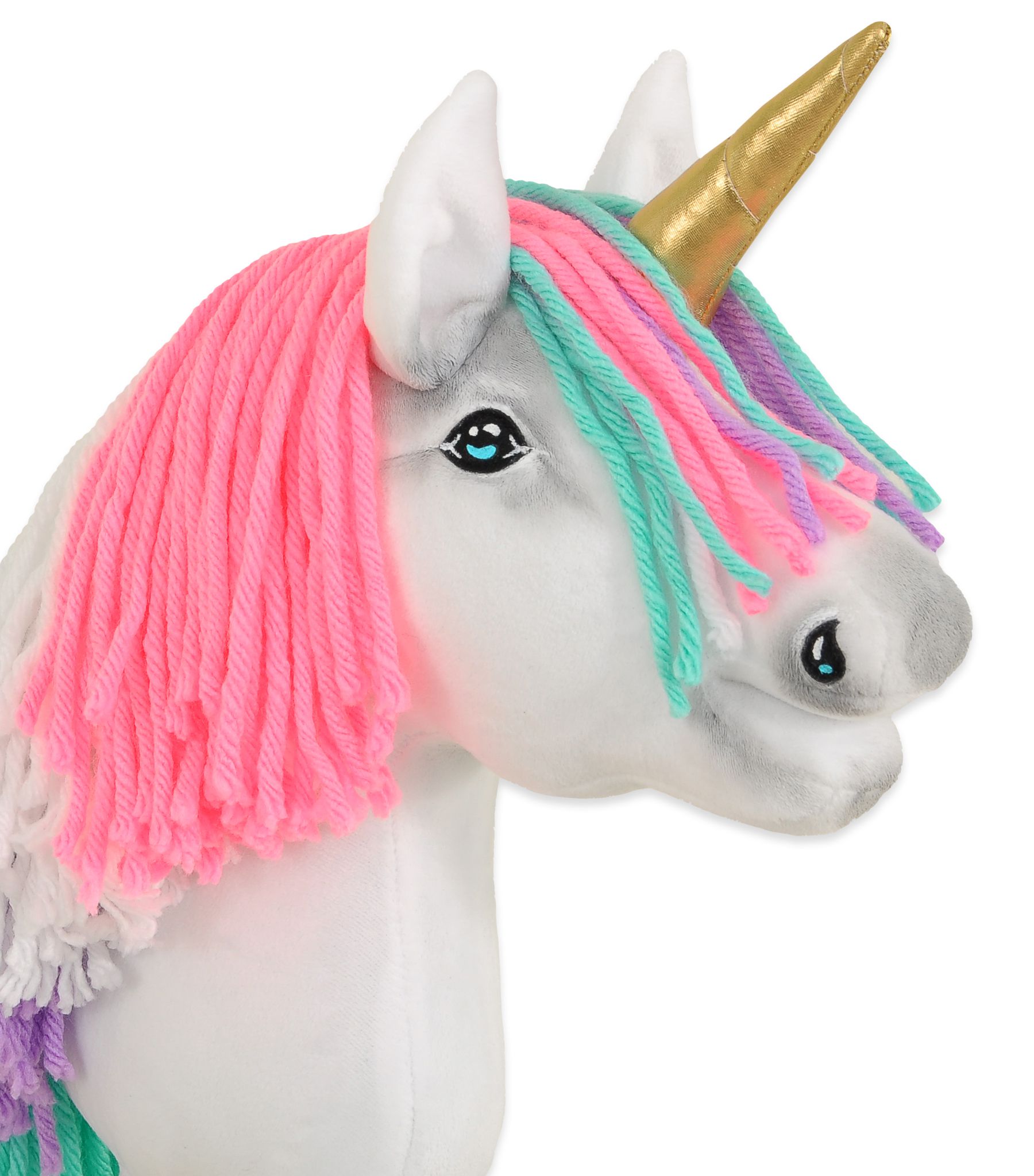 Super Hobby Horse ükssarvik A4 – valge, värviline lakk, kuldne sarv - Pilt 5