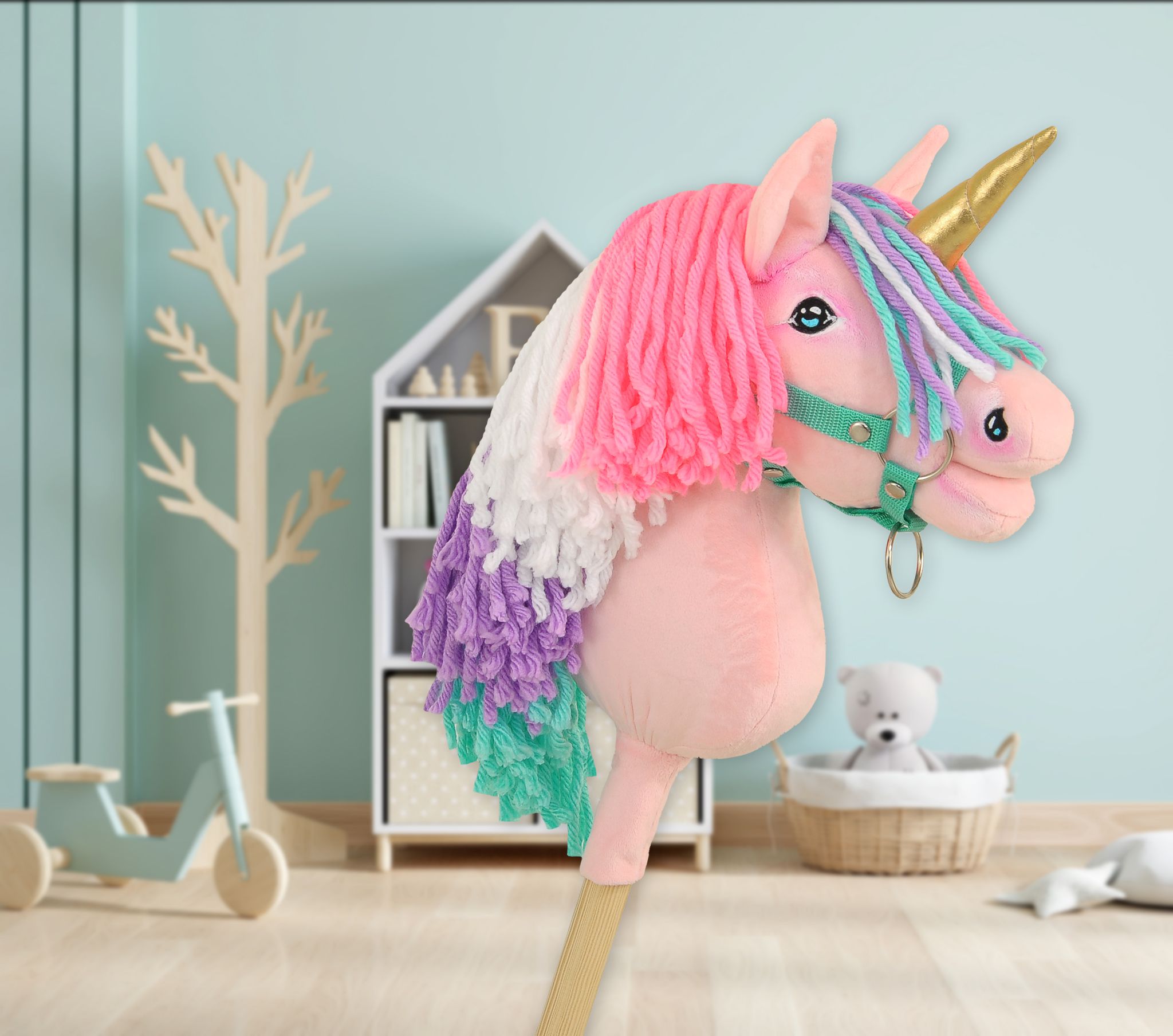 Super Hobby Horse ükssarvik A4 – roosa - Pilt 6