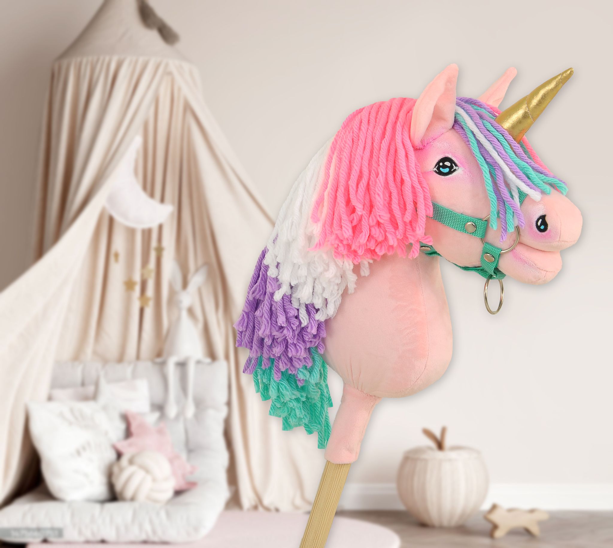 Super Hobby Horse ükssarvik A4 – roosa - Pilt 8