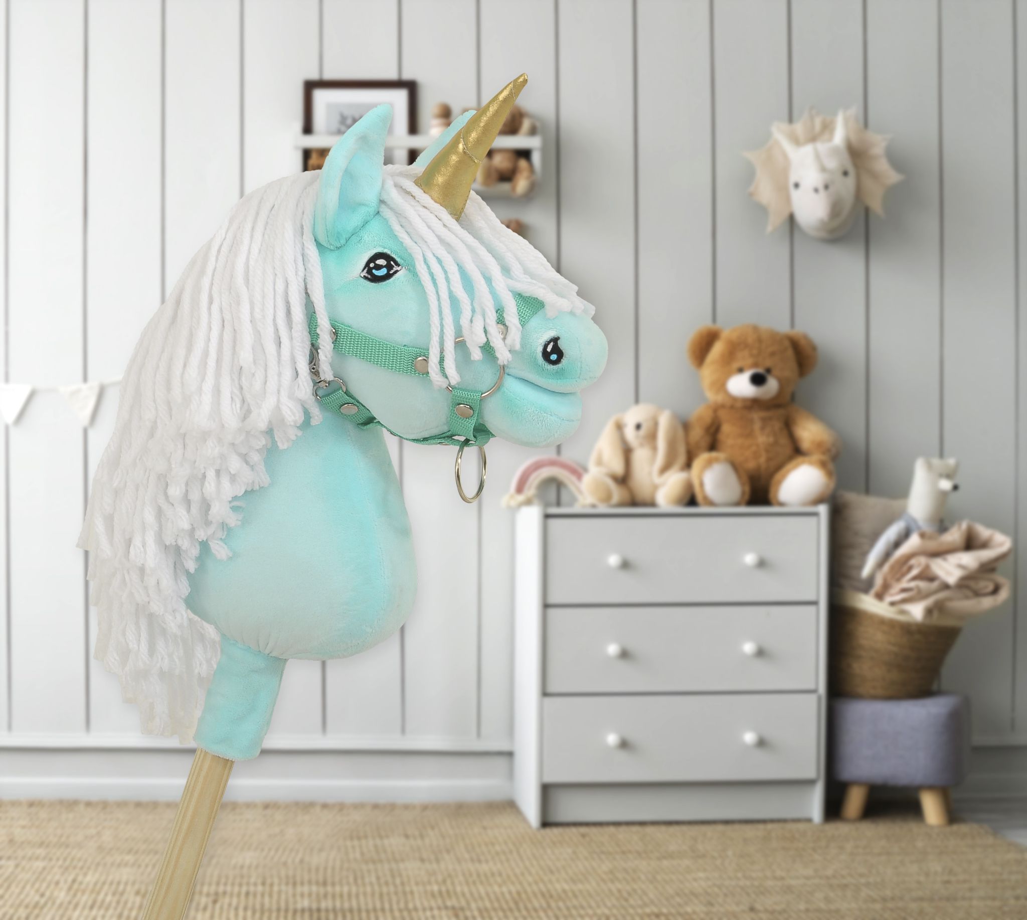 Super Hobby Horse ükssarvik-kepphobune A4 – mündiroheline - Pilt 6