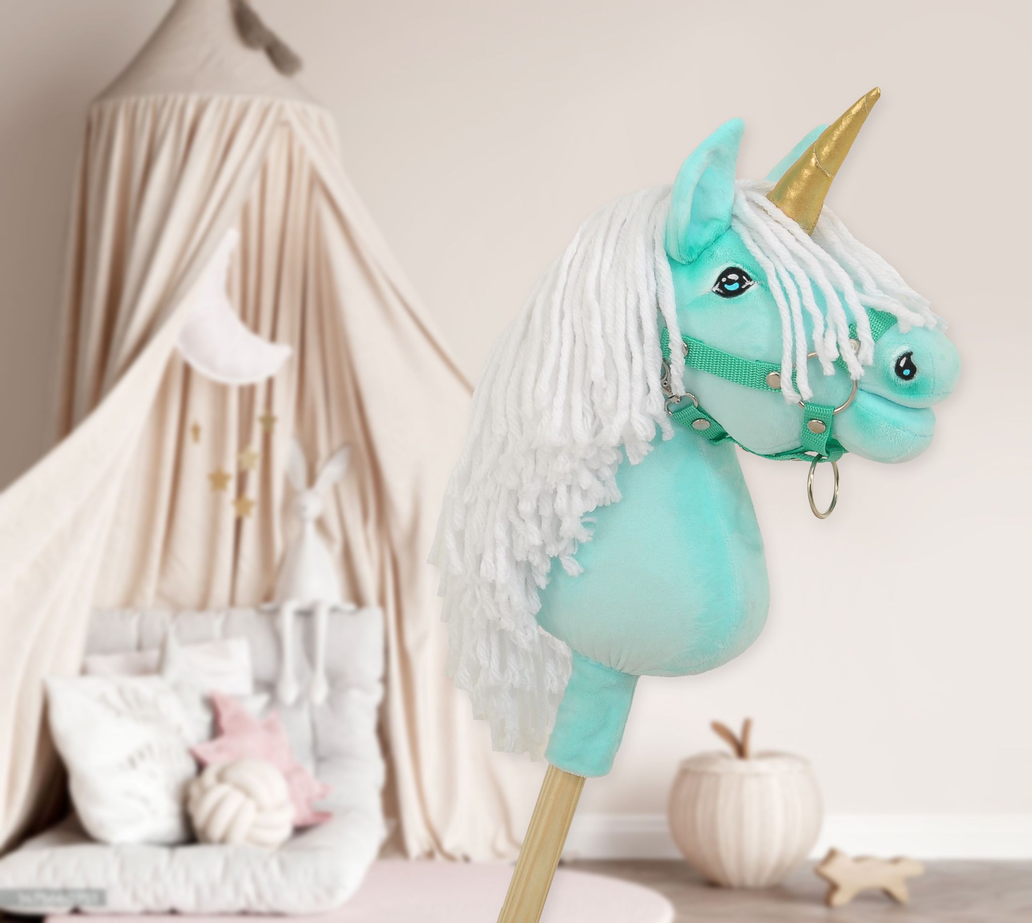 Super Hobby Horse ükssarvik-kepphobune A4 – mündiroheline - Pilt 7