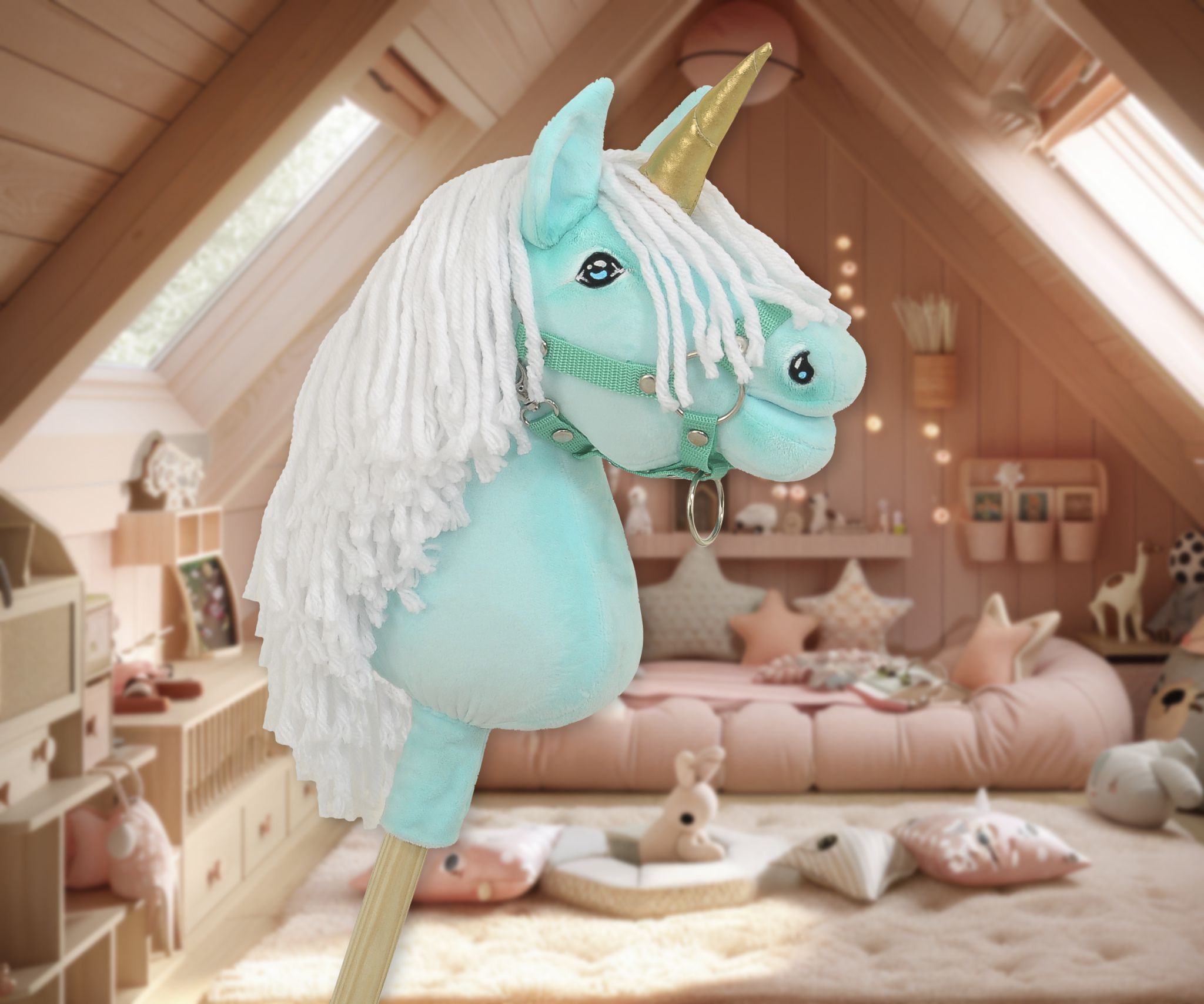 Super Hobby Horse ükssarvik-kepphobune A4 – mündiroheline - Pilt 8