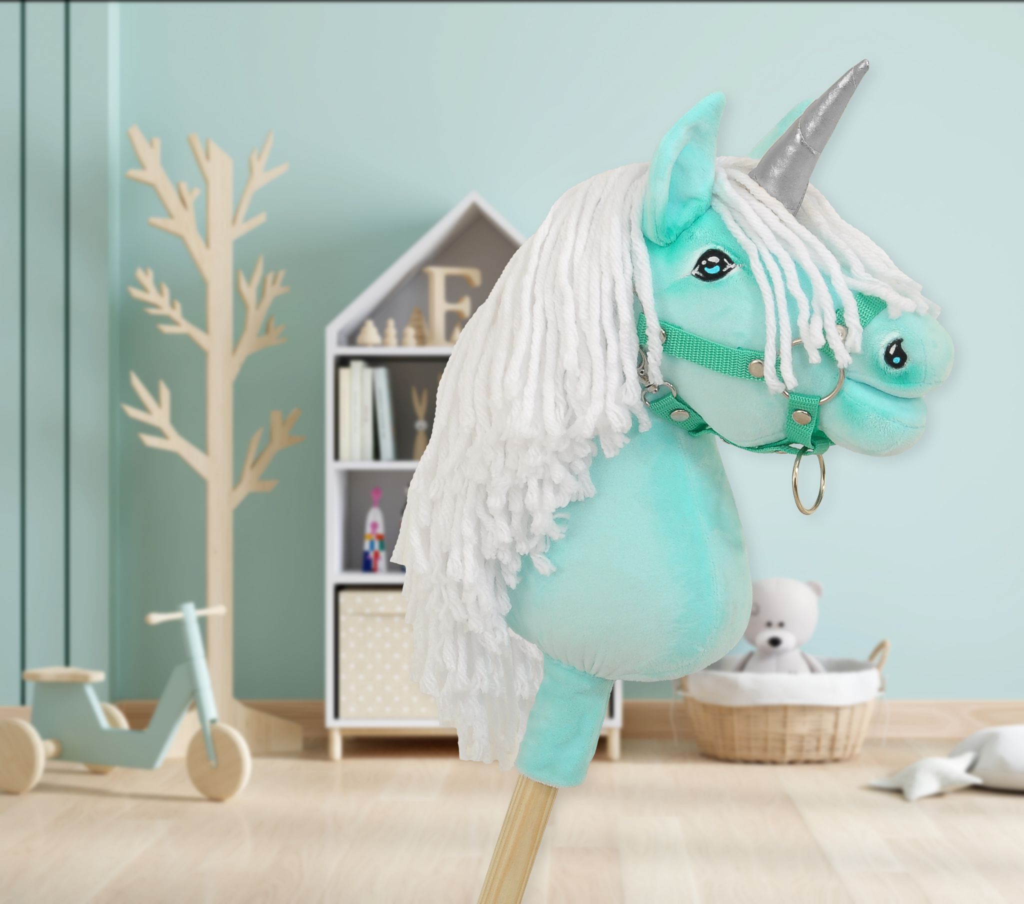Super Hobby Horse ükssarvik-kepphobune A4 – mündiroheline - Pilt 5