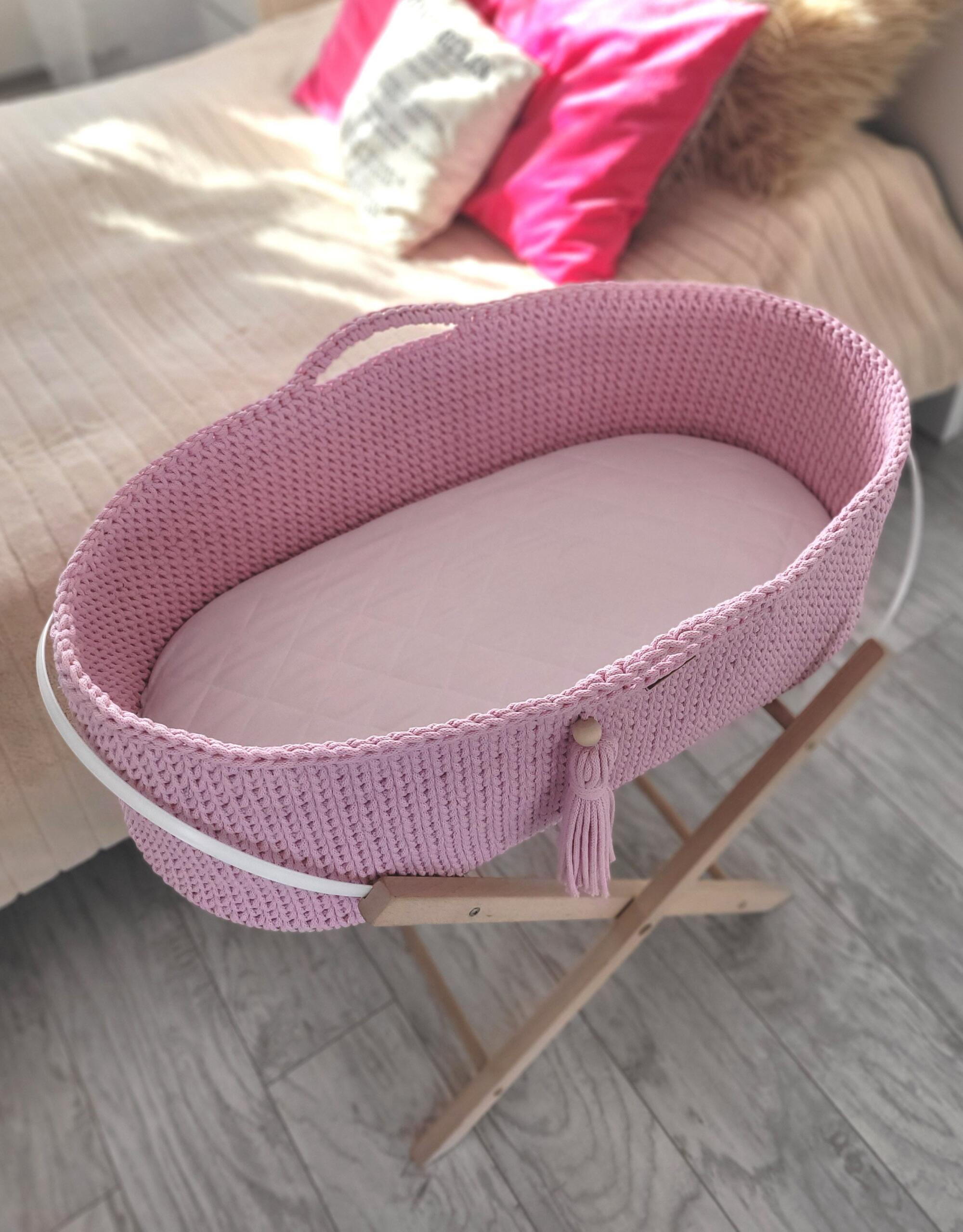 BOHO heegeldatud beebikorv madratsiga (223) - Pilt 4