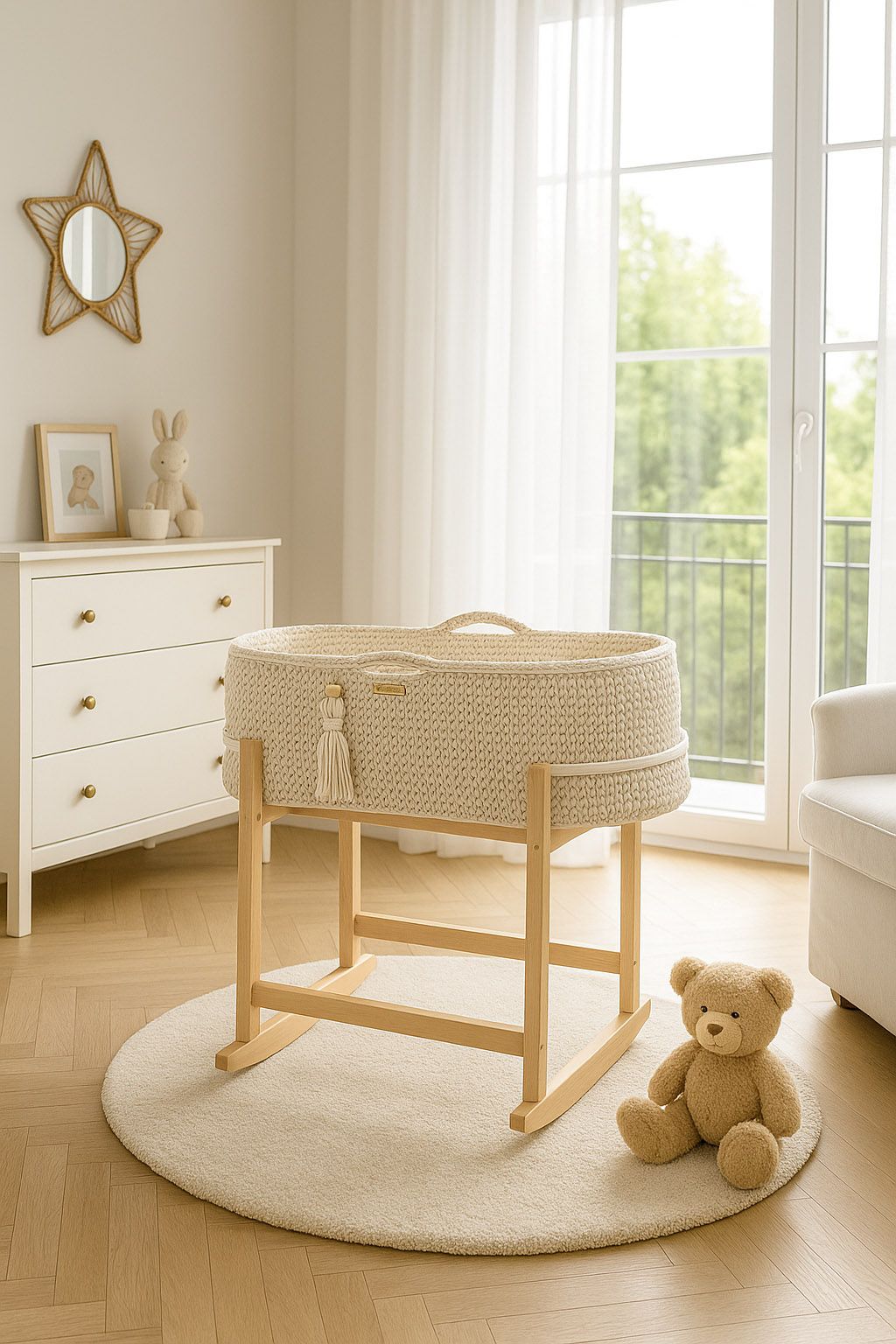 BOHO puuvillane beebikorv kiik-alusega - Pilt 3