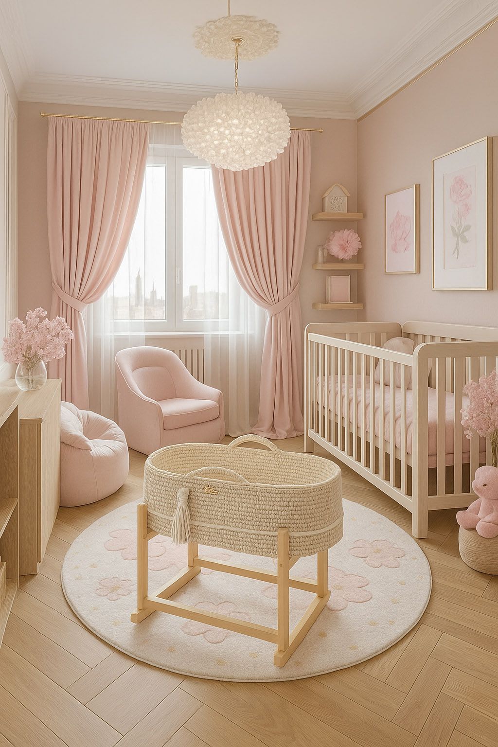 BOHO puuvillane beebikorv kiik-alusega - Pilt 4